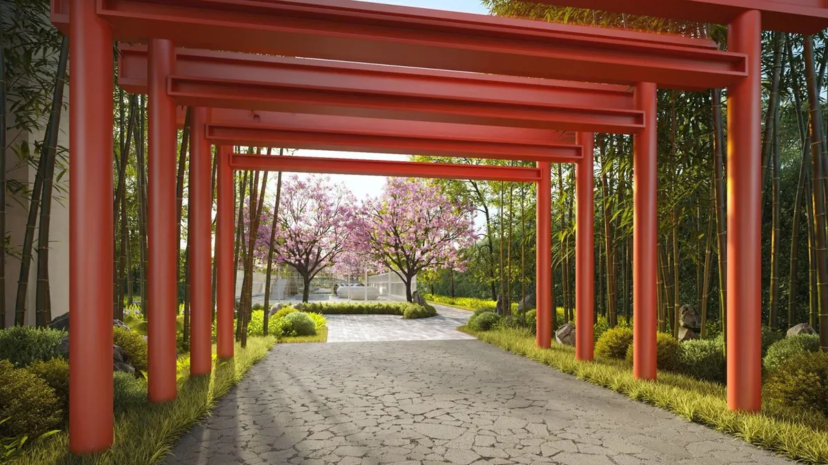 Hanya Wahyu torii garden walk