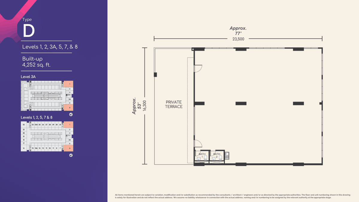 The NeX Type D floor plan 4,252 sqft